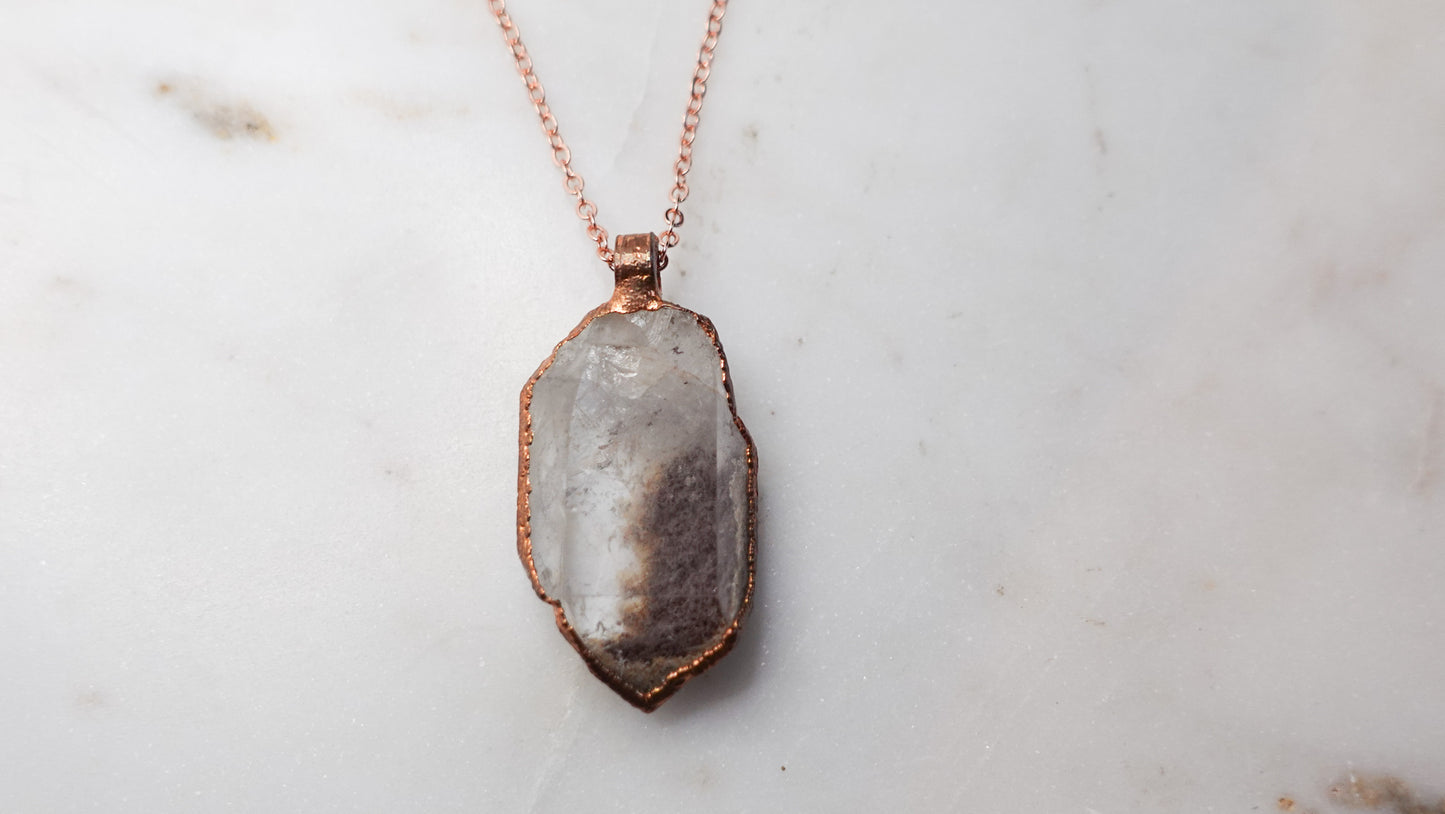 Raw Phantom Quartz Necklace