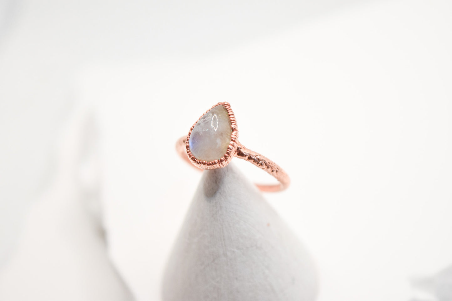Moonstone Tear Drop Ring