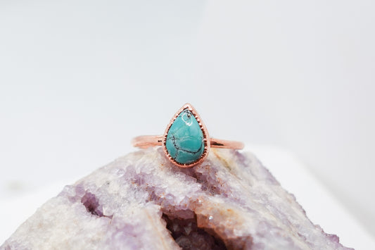 Turquoise Tear Drop Ring