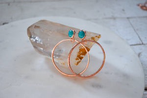 Turquoise Hoop Earrings