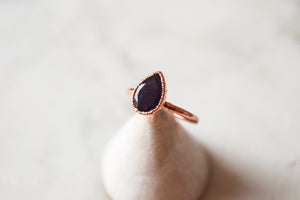 Faceted Onyx Ring