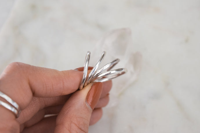 Thick Silver Stacking Rings