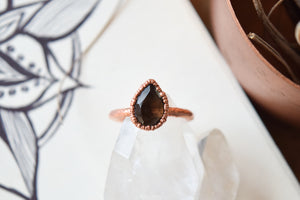 Faceted Smoky Quartz Ring